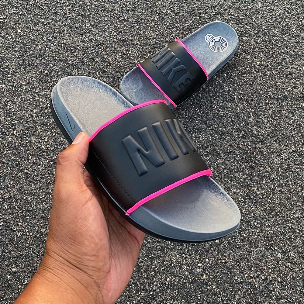 $ WMNS NIKE OFF COURT SLIDE BLACKS PINKS GREYS NEW